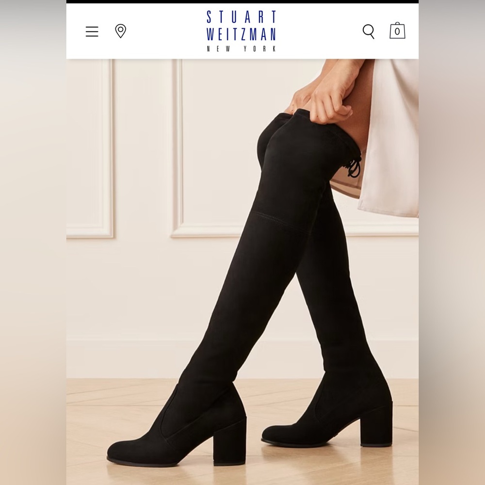 Stuart Weitzman Black Over the Knee Boots Size 4.